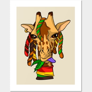 Rastafarian Giraffe Posters and Art